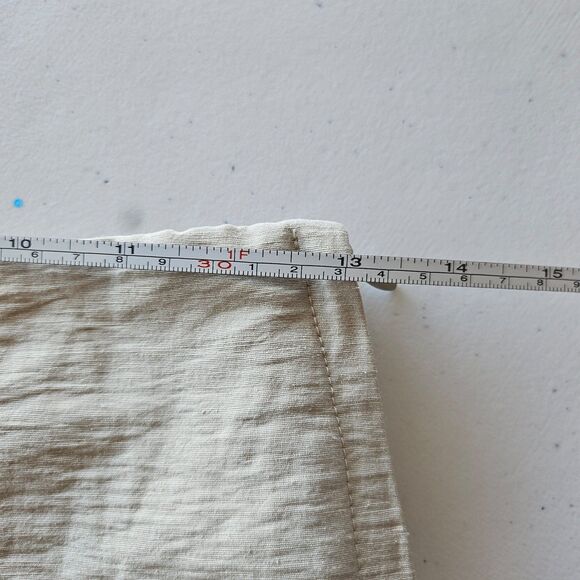 White linen blend mini skirt size 2 NWT XS - Picture 6 of 9